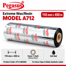Extreme Wax/Resin-A712,110mmx450mtr,1 inch Core,Without Notch,Ink Out